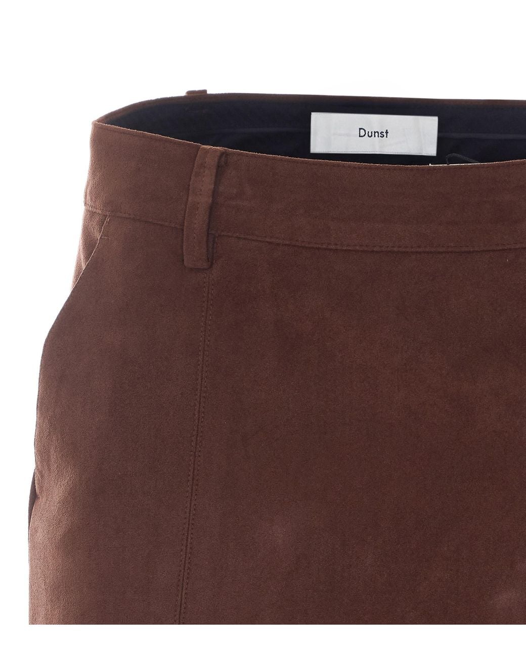 DUNST Brown Zip-Pocket Mini Skirt