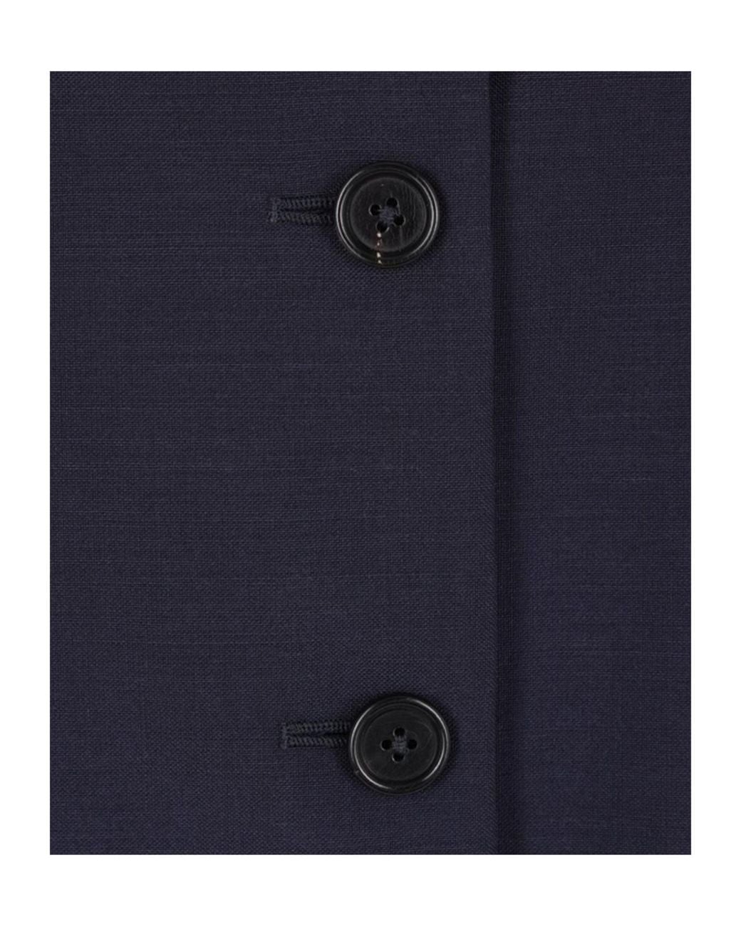 Jil Sander Blue Single-Breasted Jacket