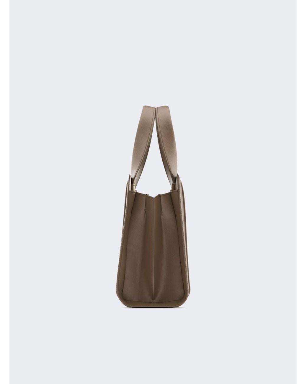 Max Mara Brown Whitney Ribbed-Leather Tote Bag