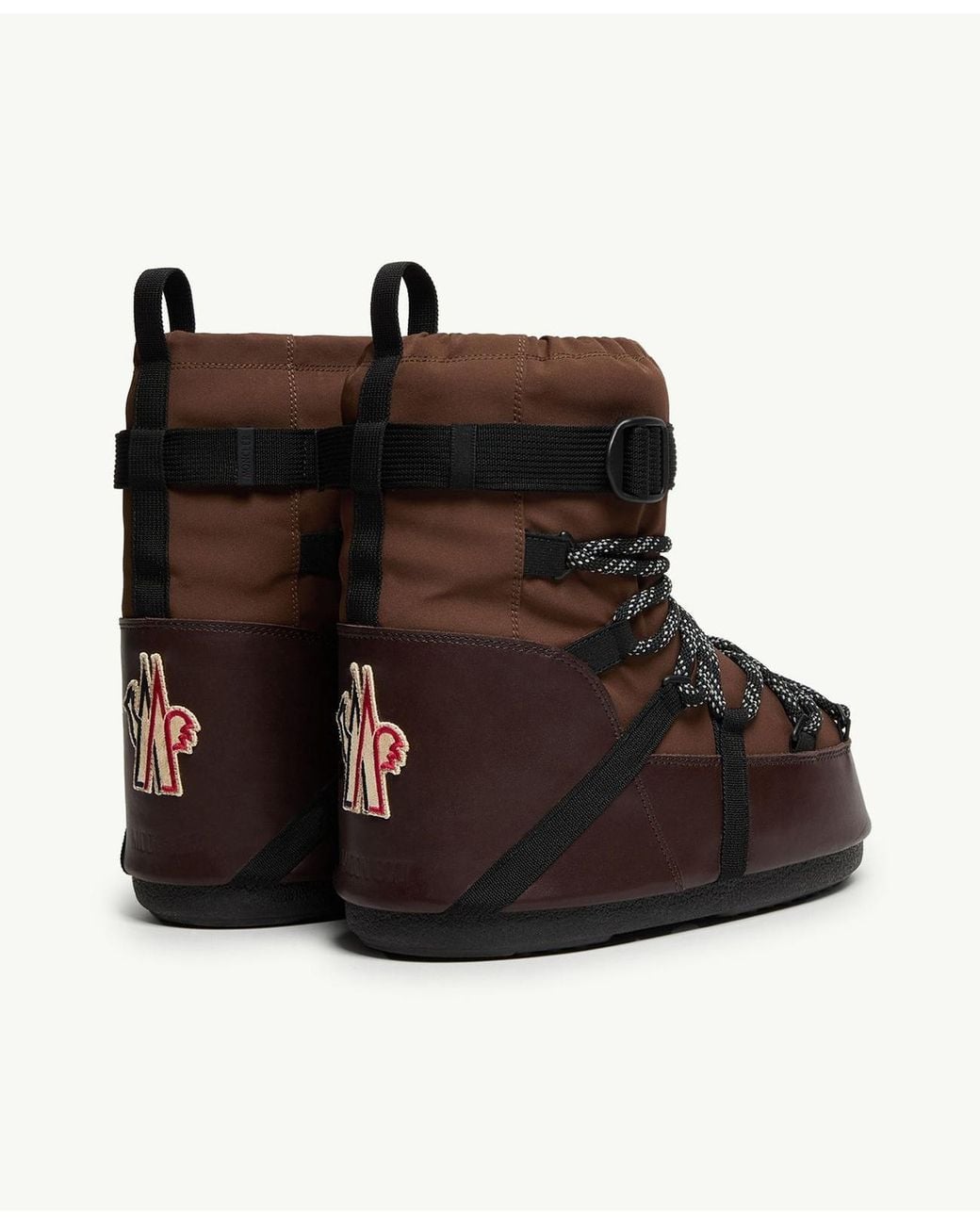 Moncler Brown Moon Boot X Grenoble Icon Low Snow Boot