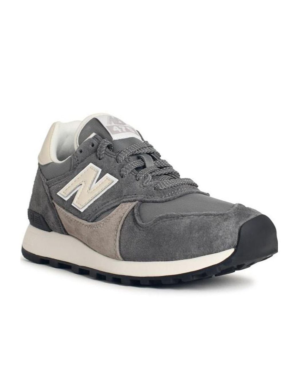 New Balance Gray 475 Suede Panel Low-Top Sneakers for men