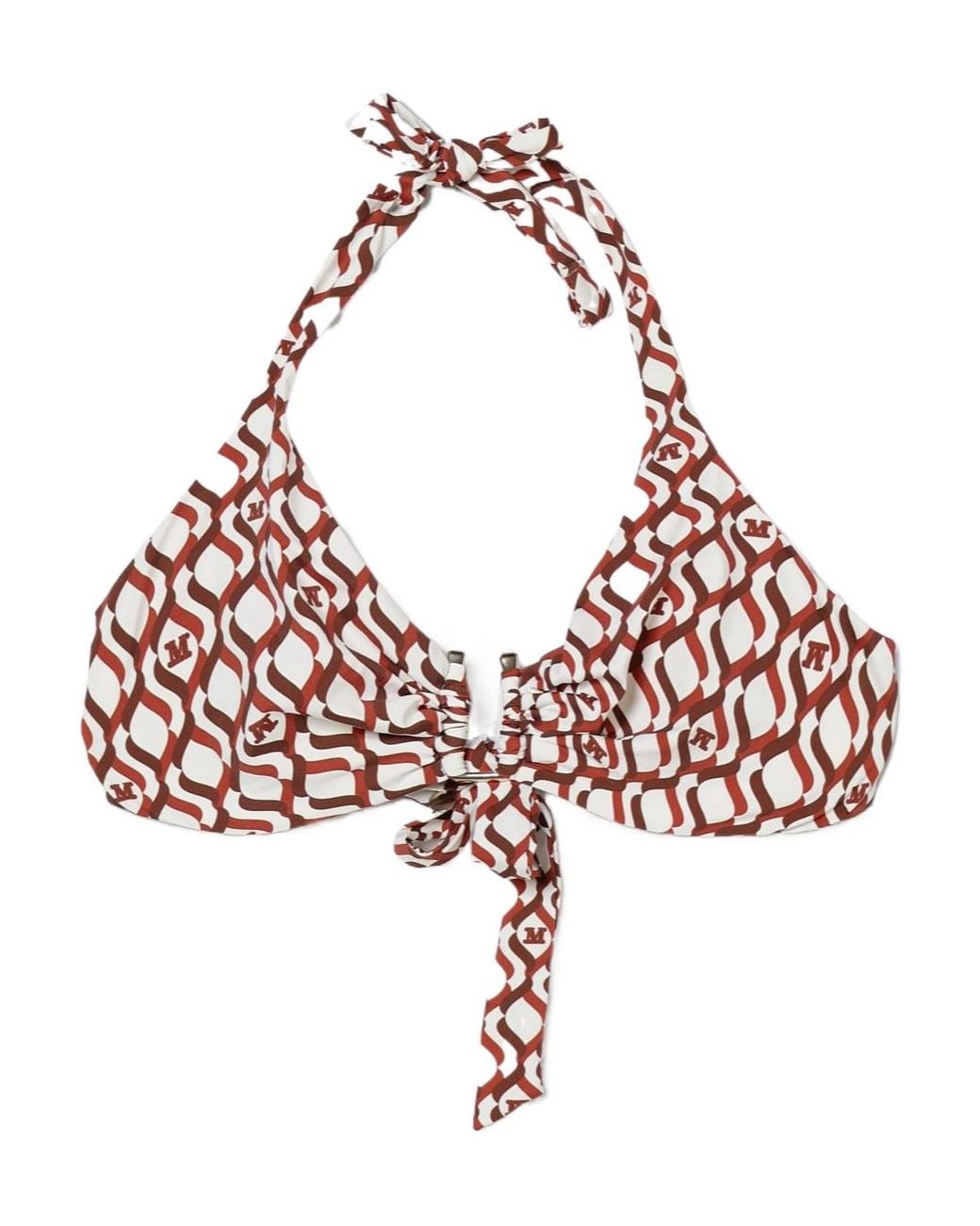 Max Mara Red Printed Bikini Swimsuit