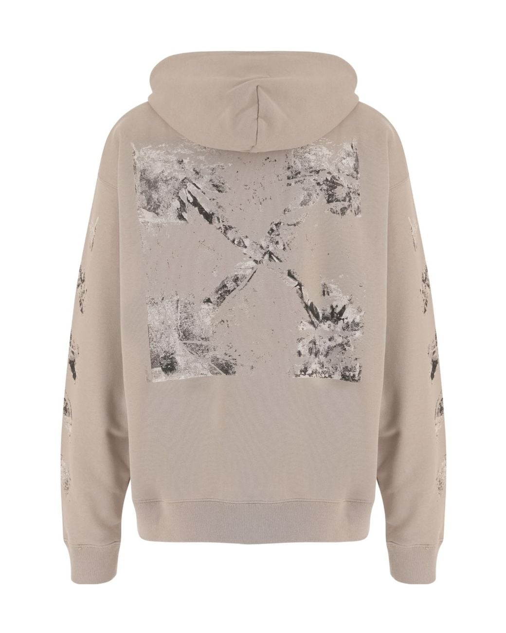 Off-White c/o Virgil Abloh Gray Spices Arrow Skate Drawstring Hoodie for men