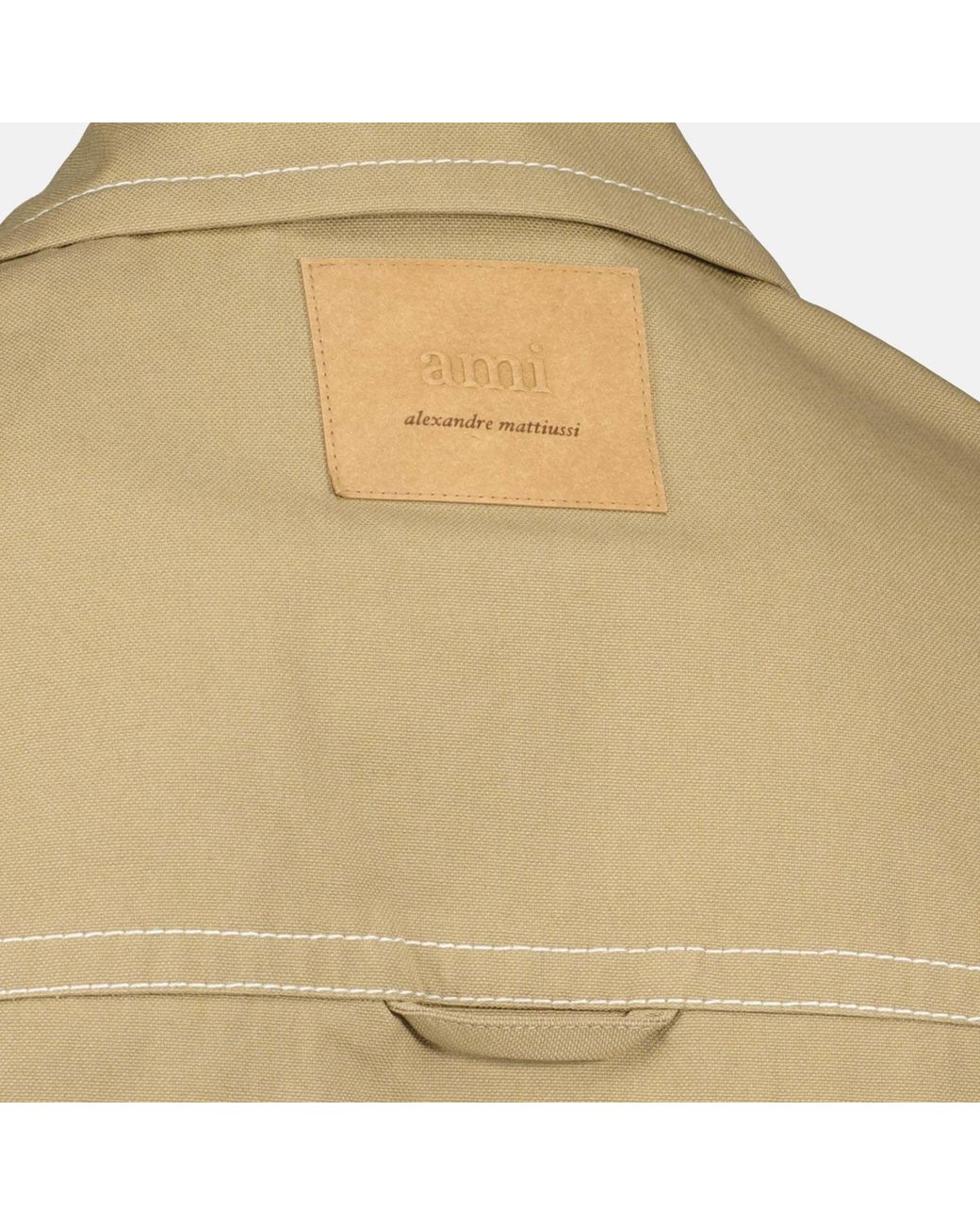 AMI Natural Buttoned Worker Jacket for men
