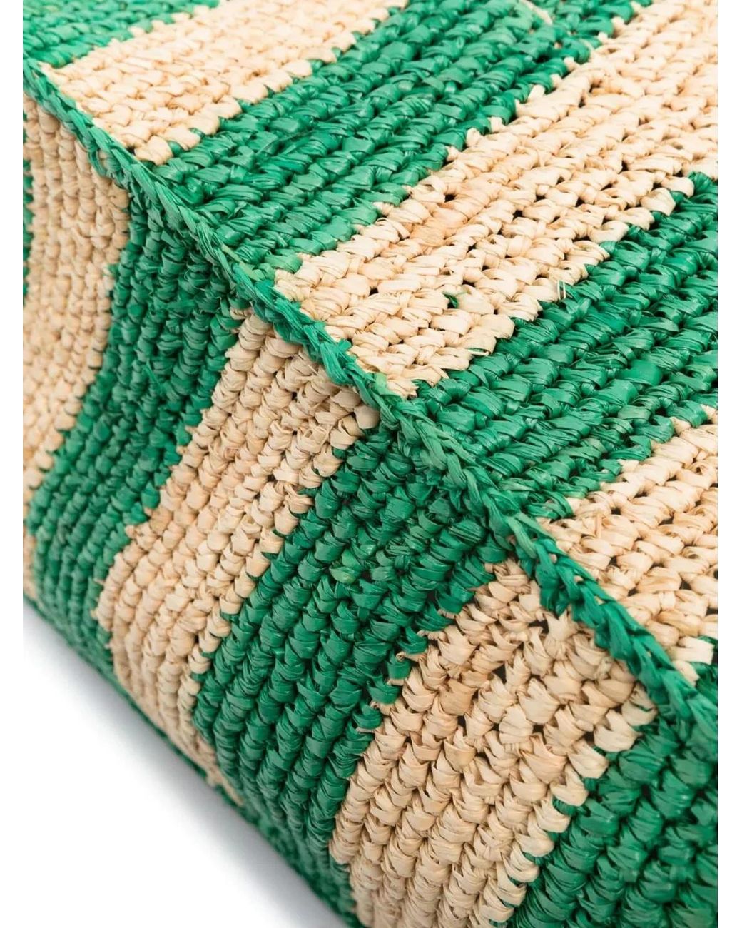 Mc2 Saint Barth Green Alphabet Woven Handbag
