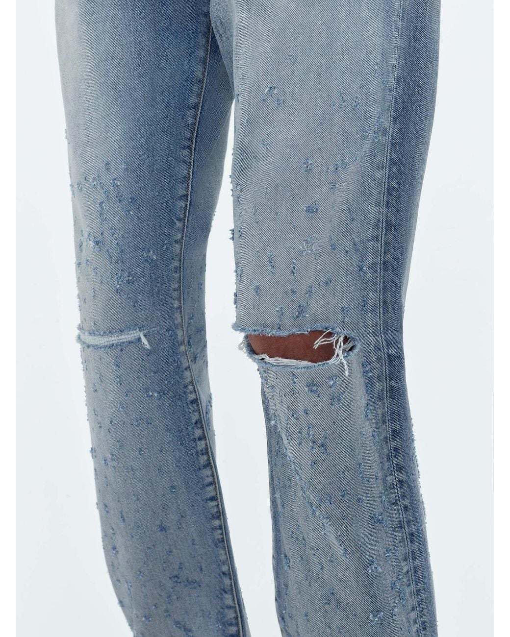 Amiri Blue Shotgun Distressed Straight Jeans for men