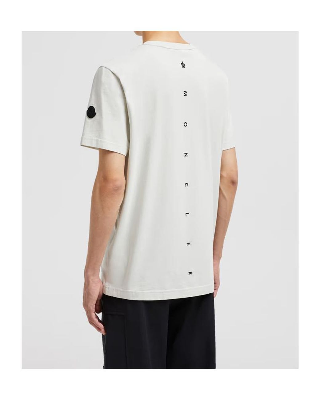Moncler White Logo T-Shirt for men