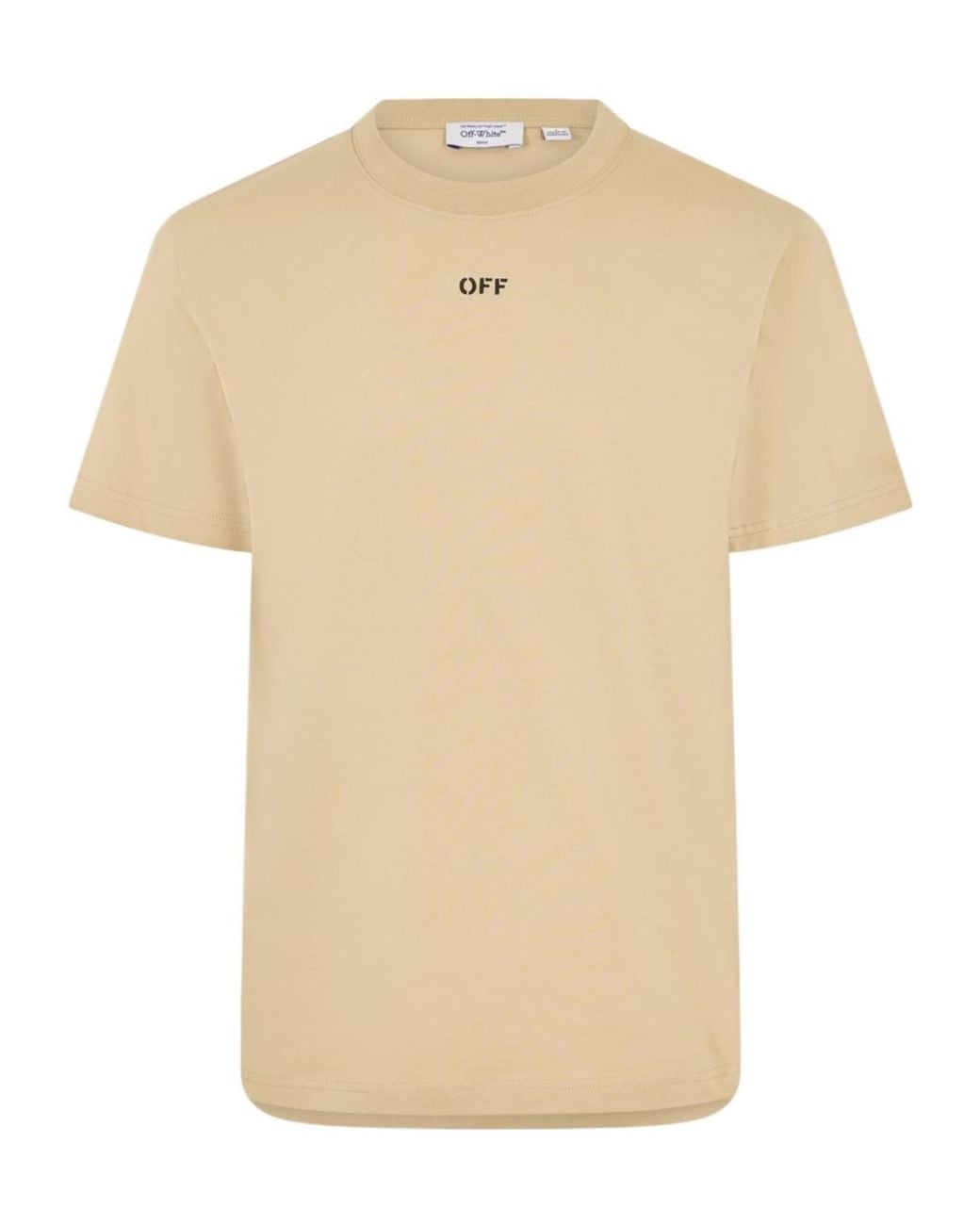 Off-White c/o Virgil Abloh Natural Logo Crew Neck T-Shirt for men