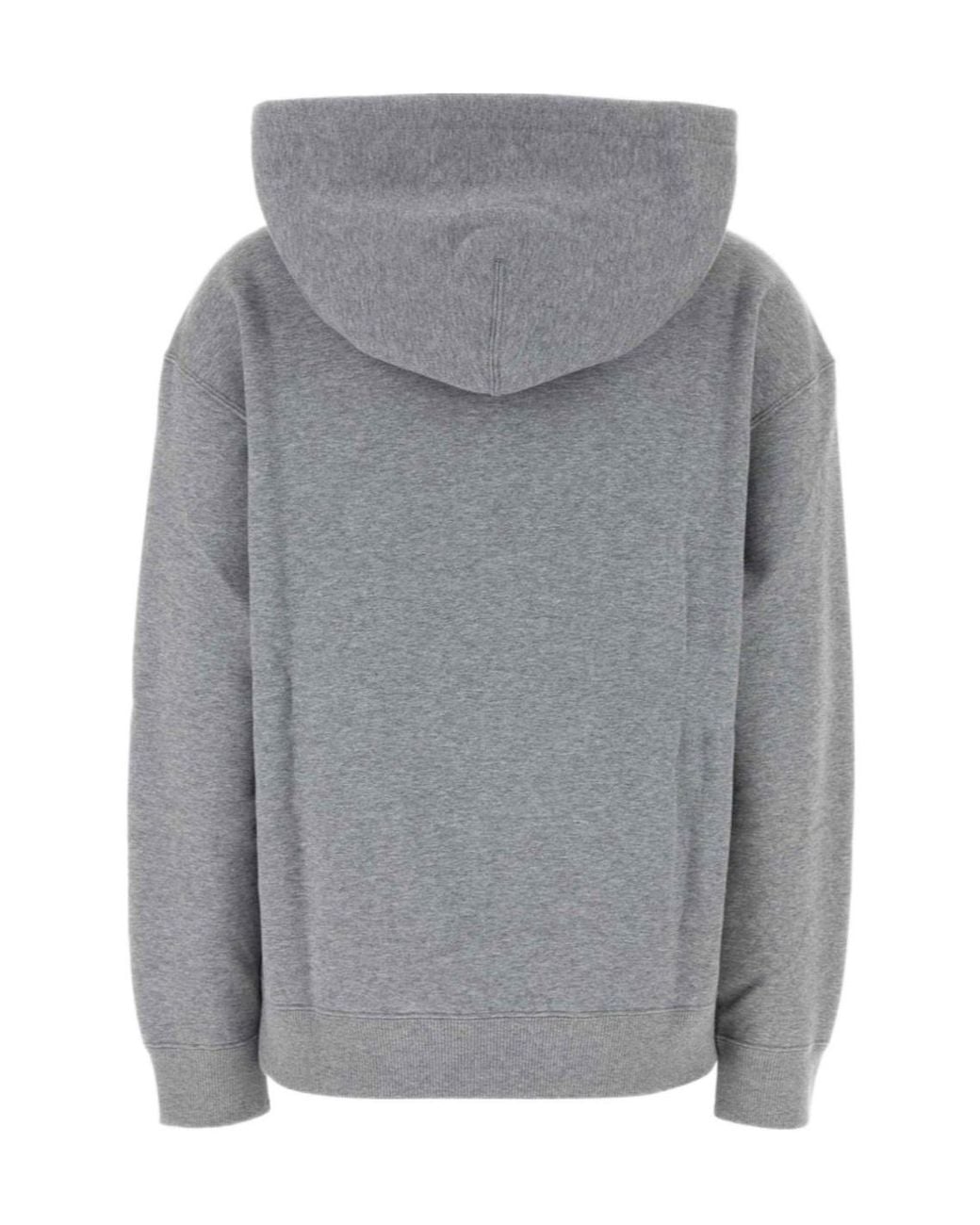 Jil Sander Gray Drawstring Zip-Up Hoodie