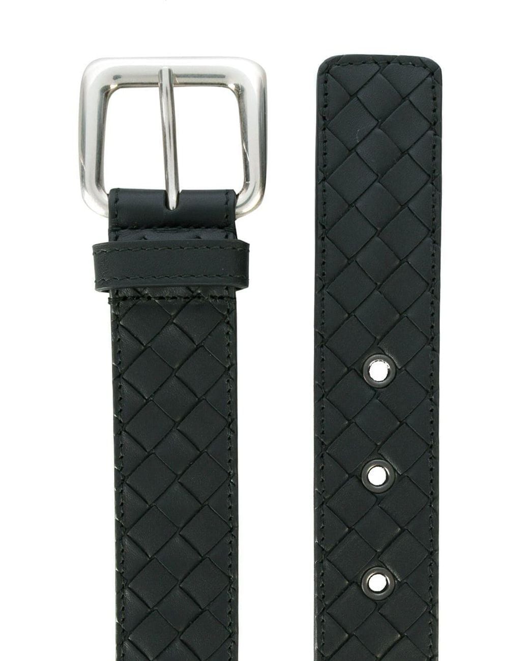Bottega Veneta White Intecciato Belt for men