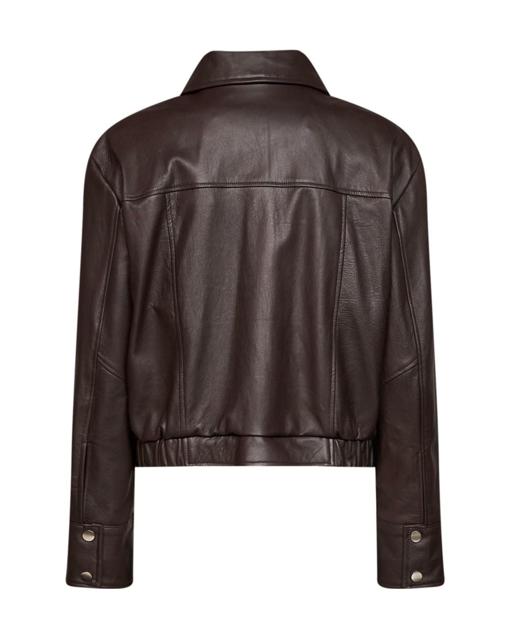 Kaos Brown Long-Sleeved Leather Jacket