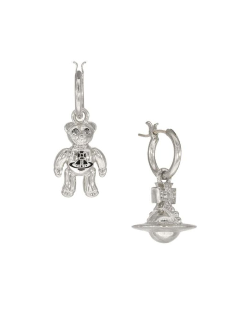 Vivienne Westwood Metallic Ruby Small Hoop Earrings