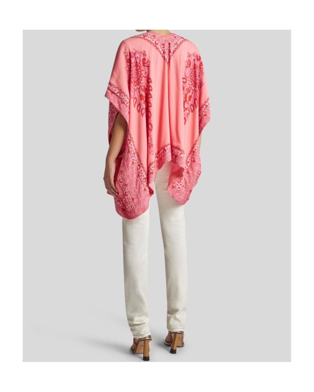 Etro Pink Kesa Tonal Placed Printed Robe