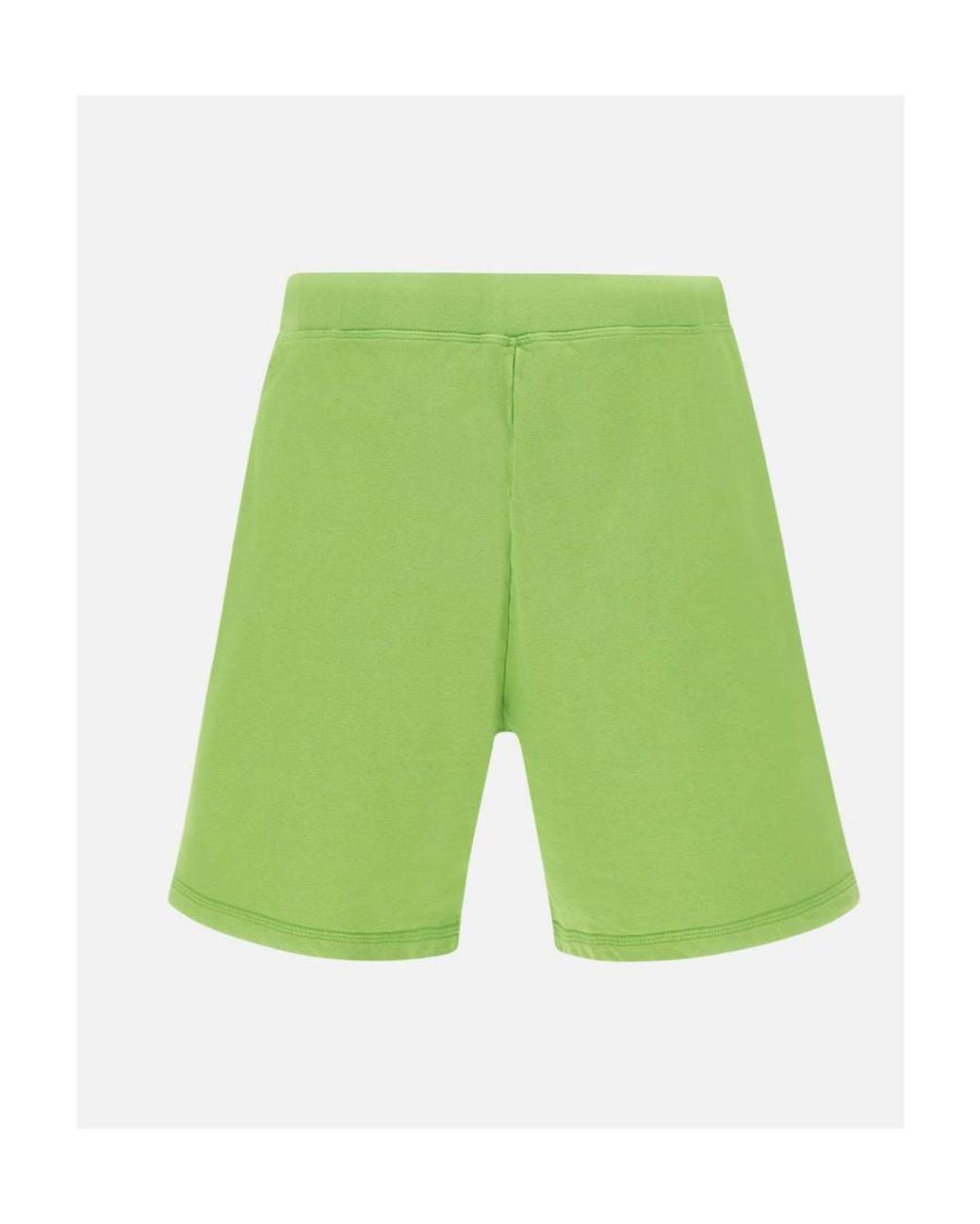DSquared² Green Logo Printed Track Shorts for men