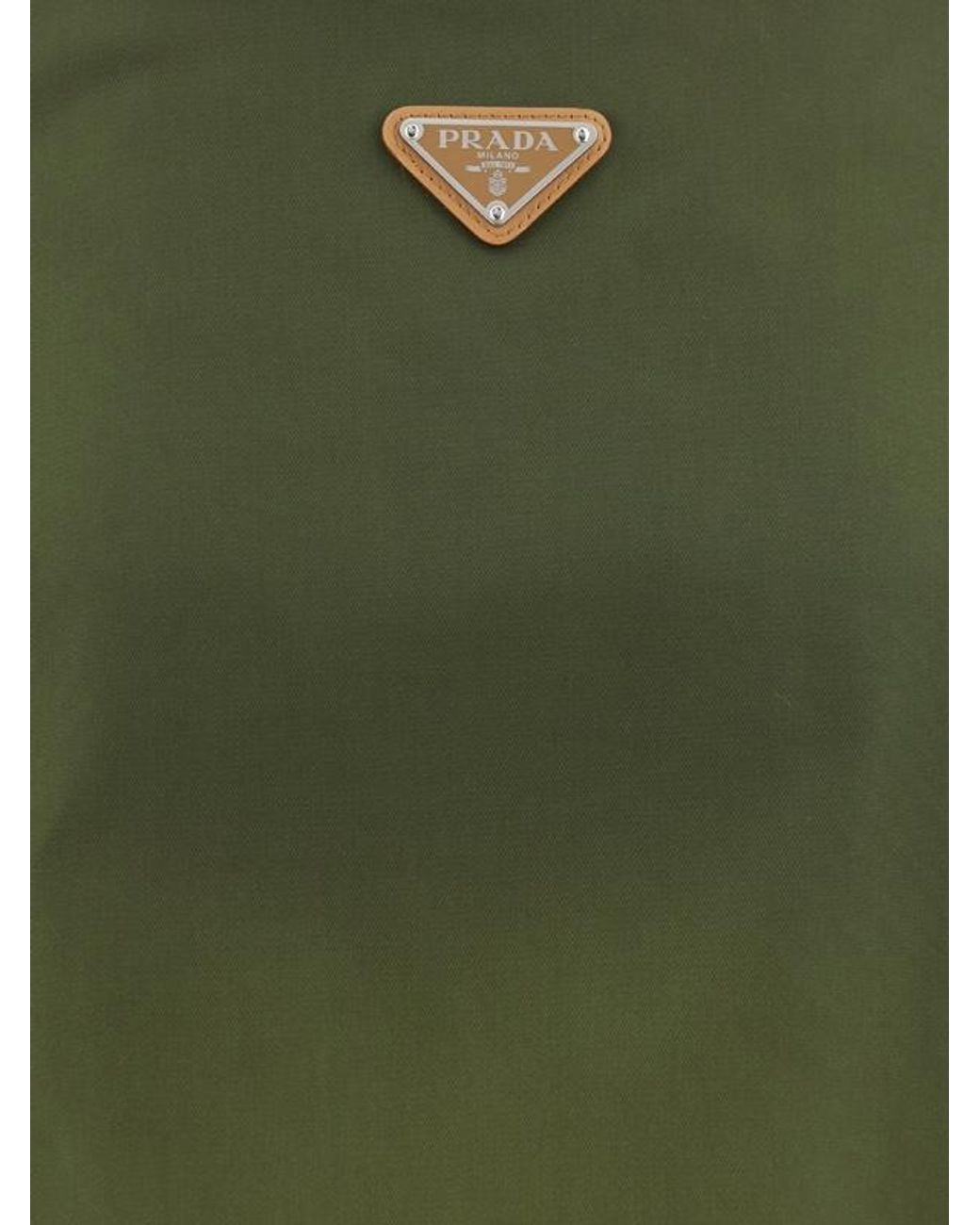 Prada Green Logo Patch Pocket-Detailed Mini Skirt
