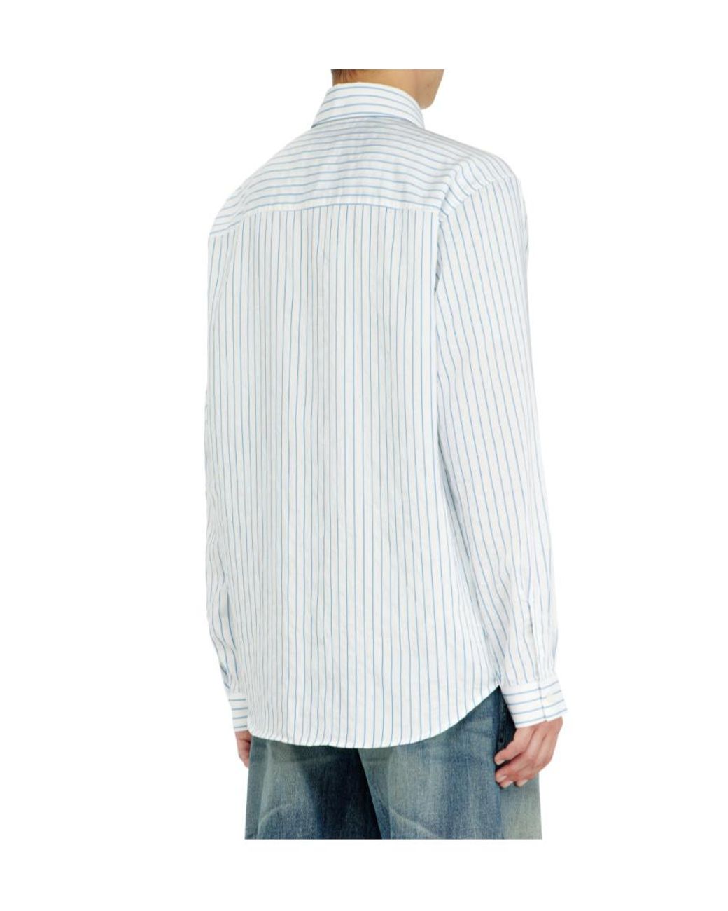 DIESEL White S-Simply-Agcl Long-Sleeved Shirt for men