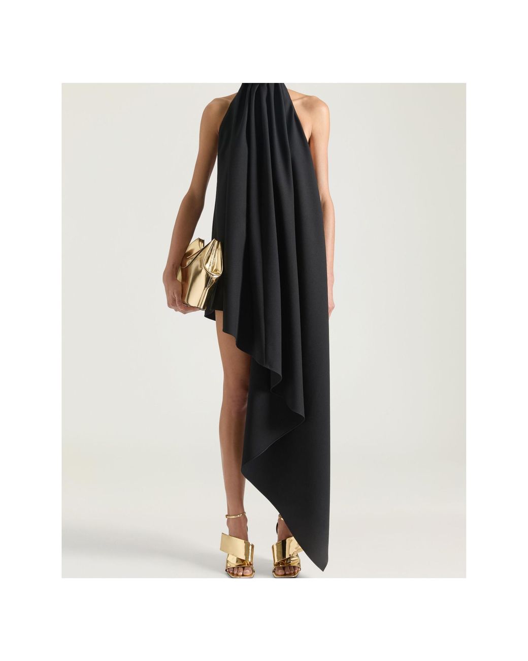 Givenchy Asymmetric Halterneck Dress in Black | Lyst Givenchy Asymmetric Halterneck Dress in Black | Lyst