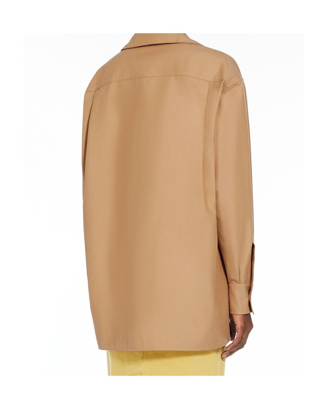 Max Mara Natural V-Neck Long-Sleeved Top