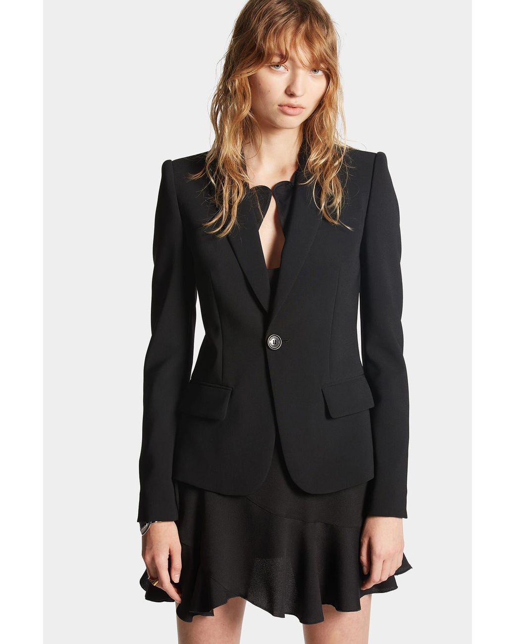 DSquared² Black 24/7 Single-Breasted Blazer