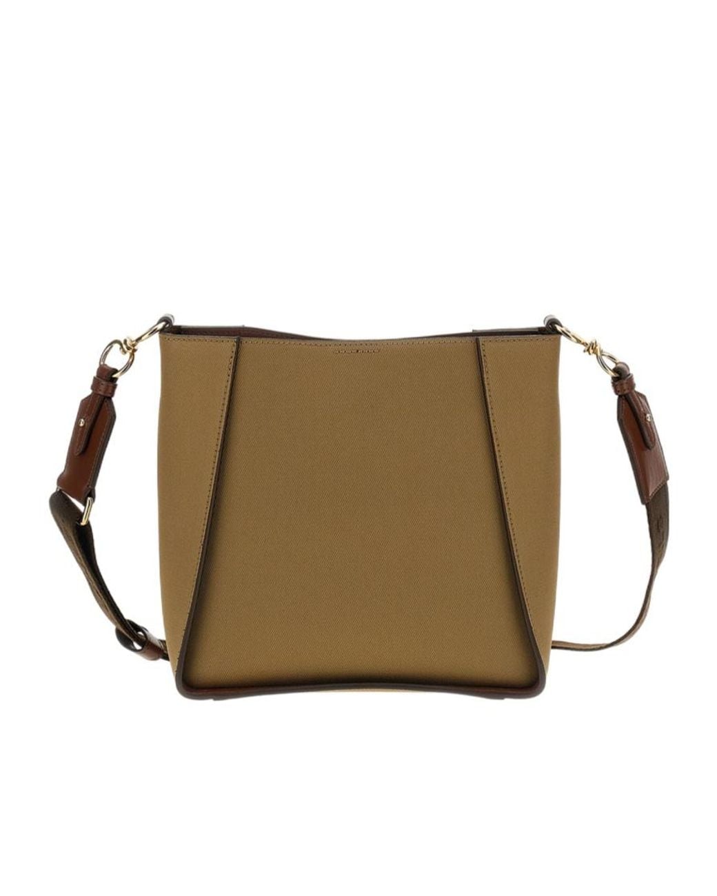 Stella McCartney Brown Logo Square Crossbody Bag