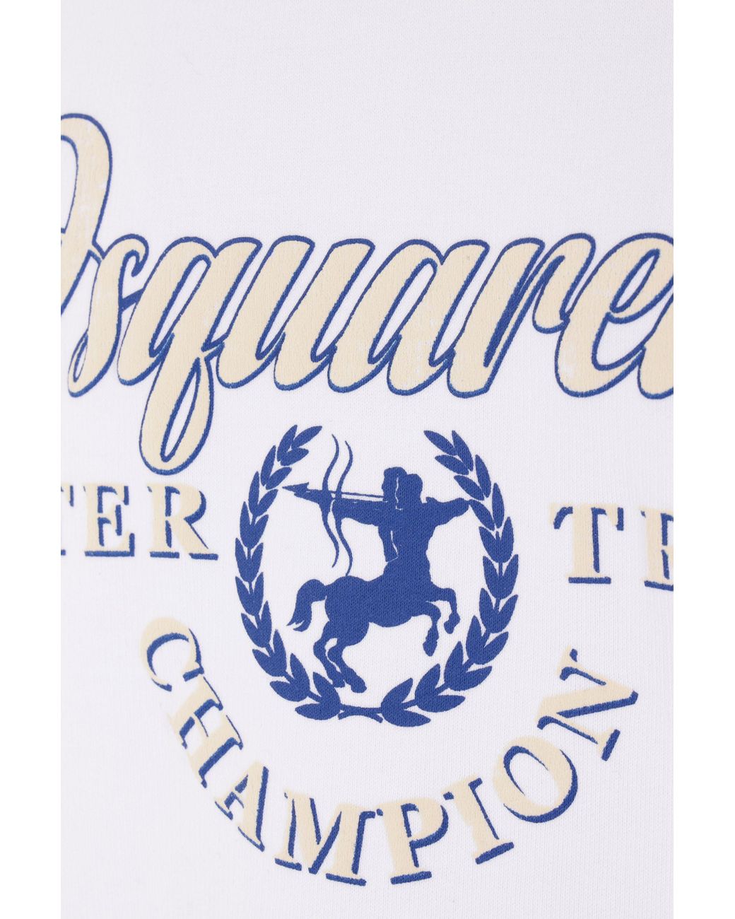 DSquared² White Logo Printed Crewneck Sweatshirt for men