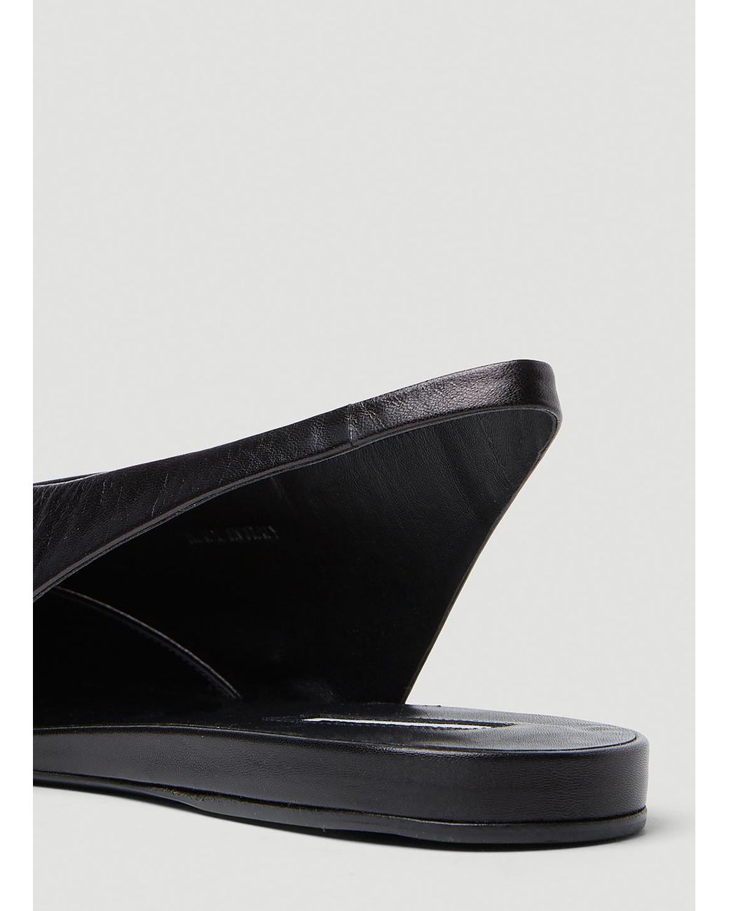 Jil Sander Black Asymmetric-Toe Ballerina Shoes