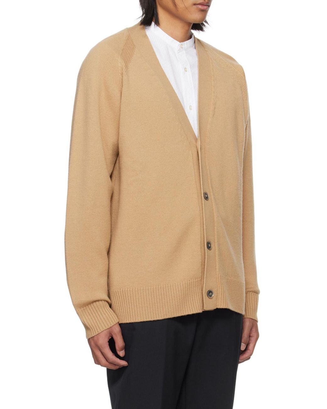 Officine Generale Natural Long-Sleeved Cardigan for men