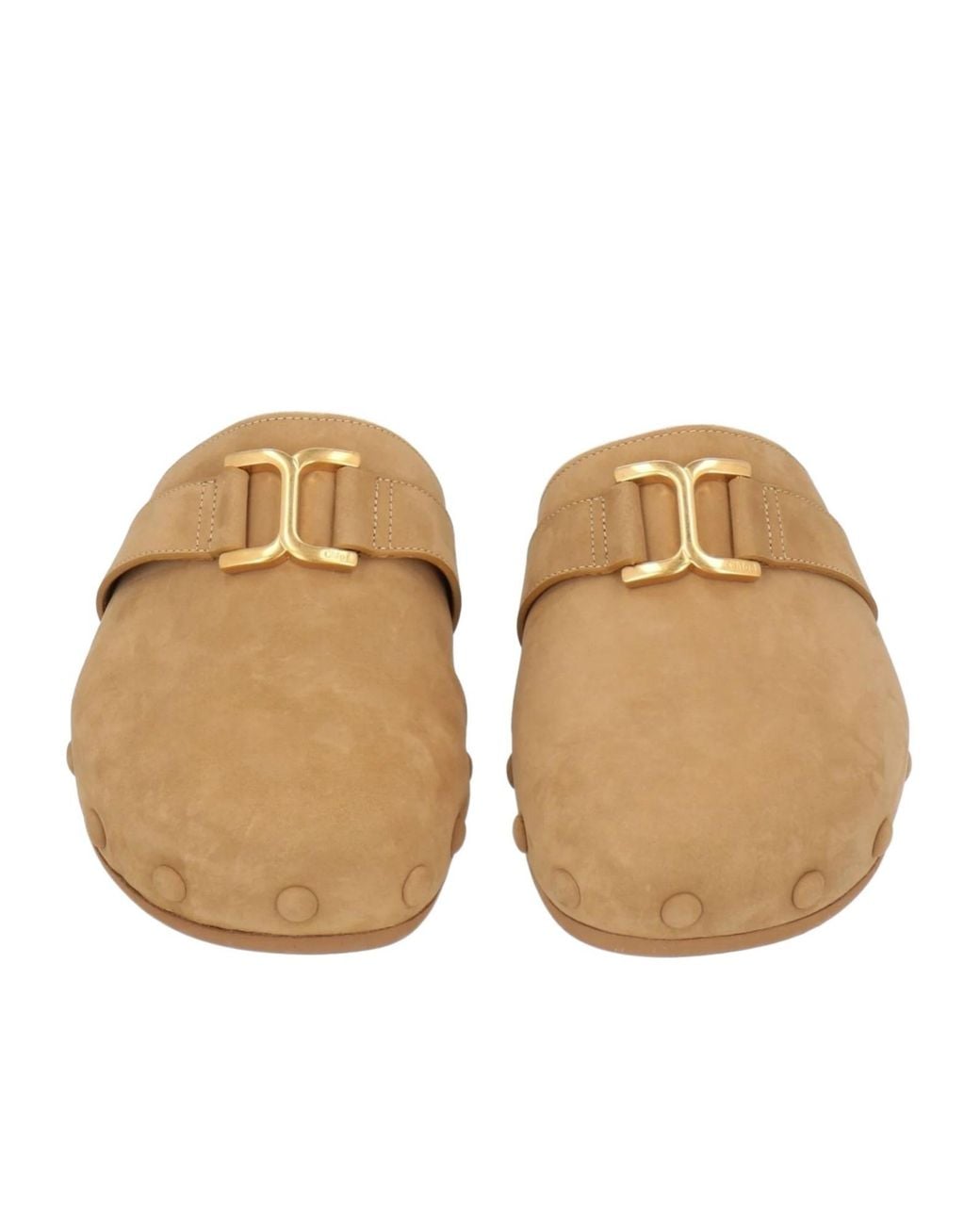 Chloé Brown Decorated Mules