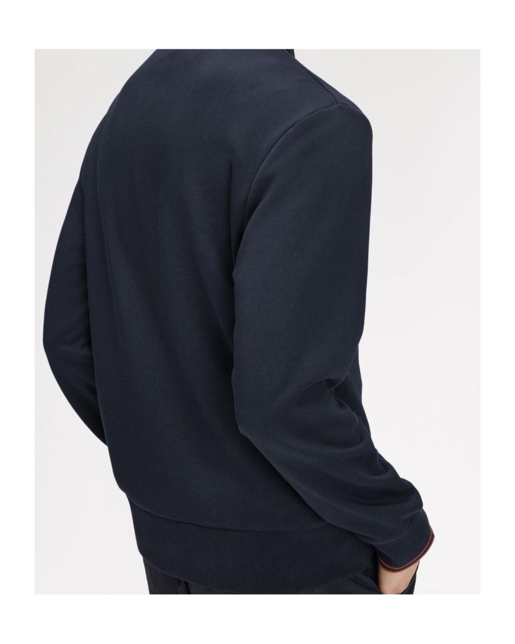 Fred Perry Blue 100% Cotton Sweatshirt for men
