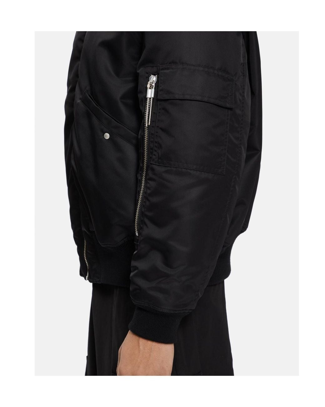 44 Label Group Black Profiler Bomber Jacket for men