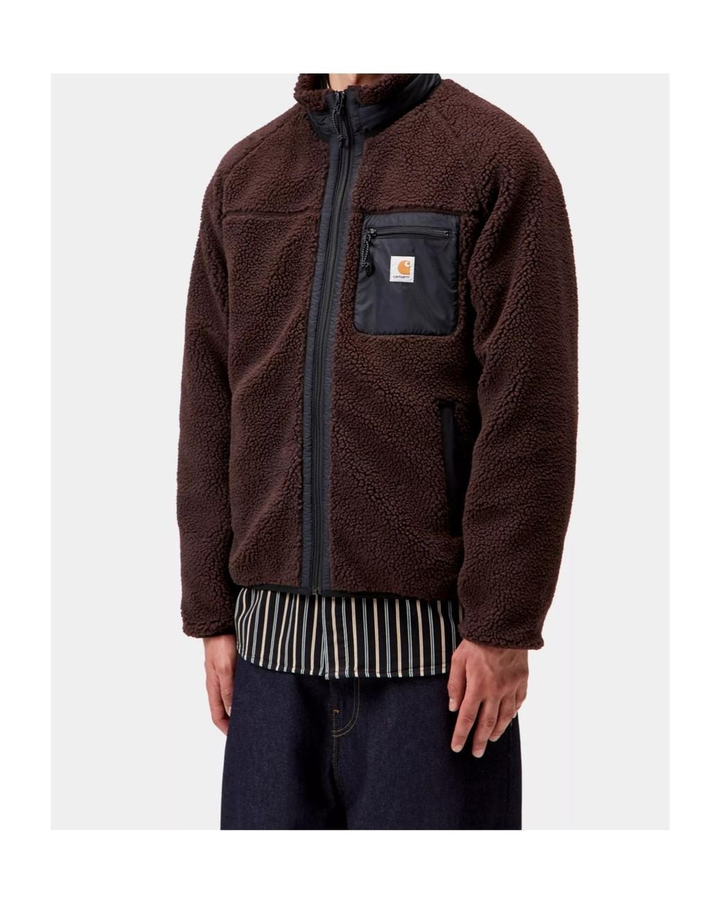 Carhartt Brown Prentis Liner Fleece Jacket for men