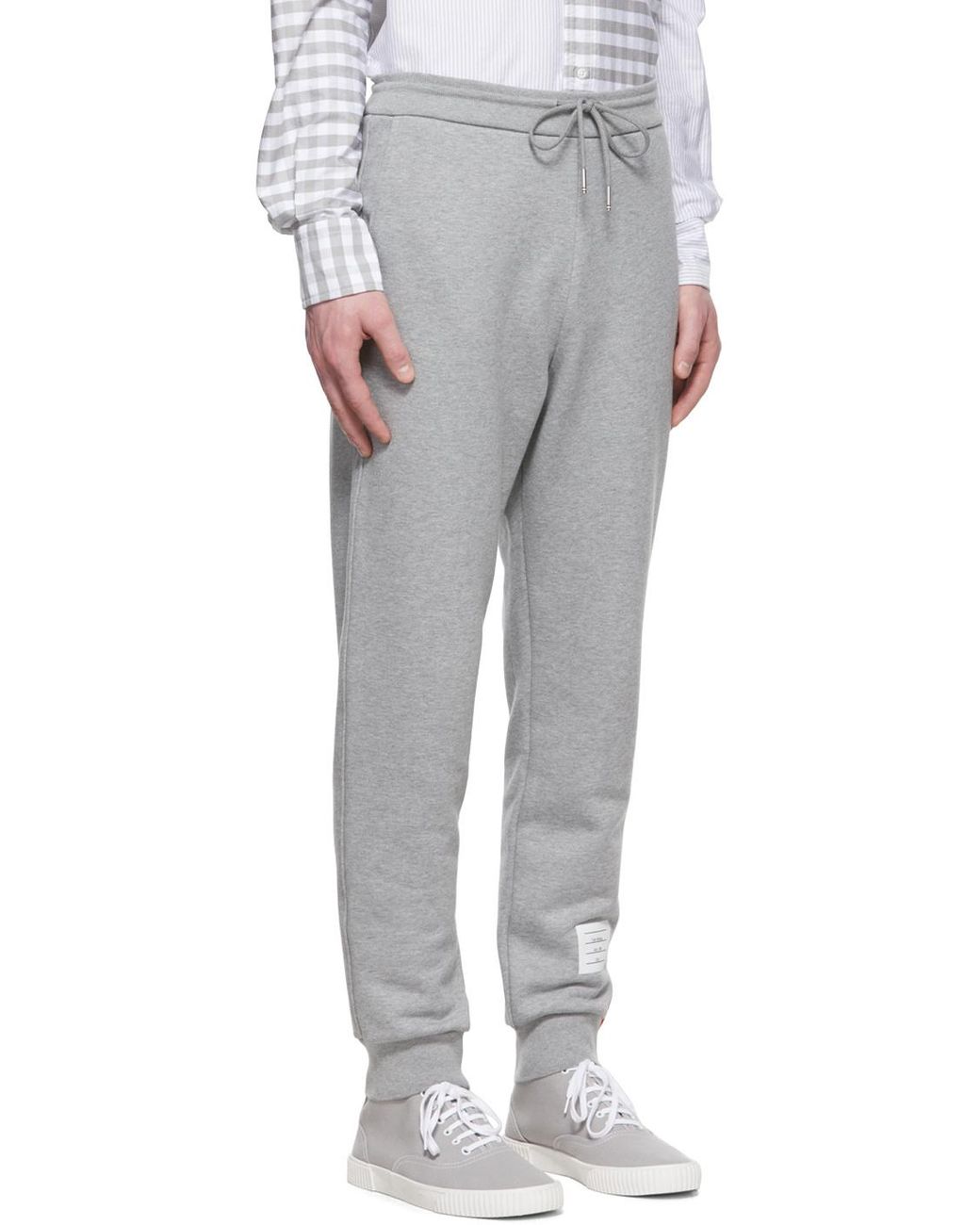 Thom Browne Gray Rwb Stripe Track Pants for men