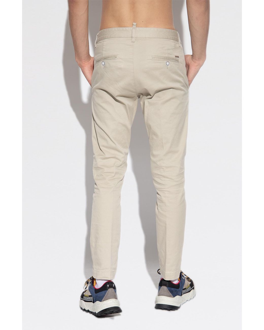DSquared² Natural Straight Leg Trousers for men