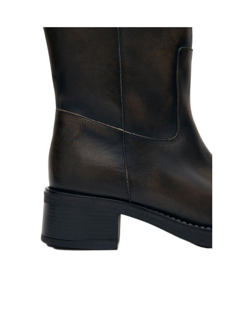 Alohas Black Rajan Vintage Effect Leather Boots