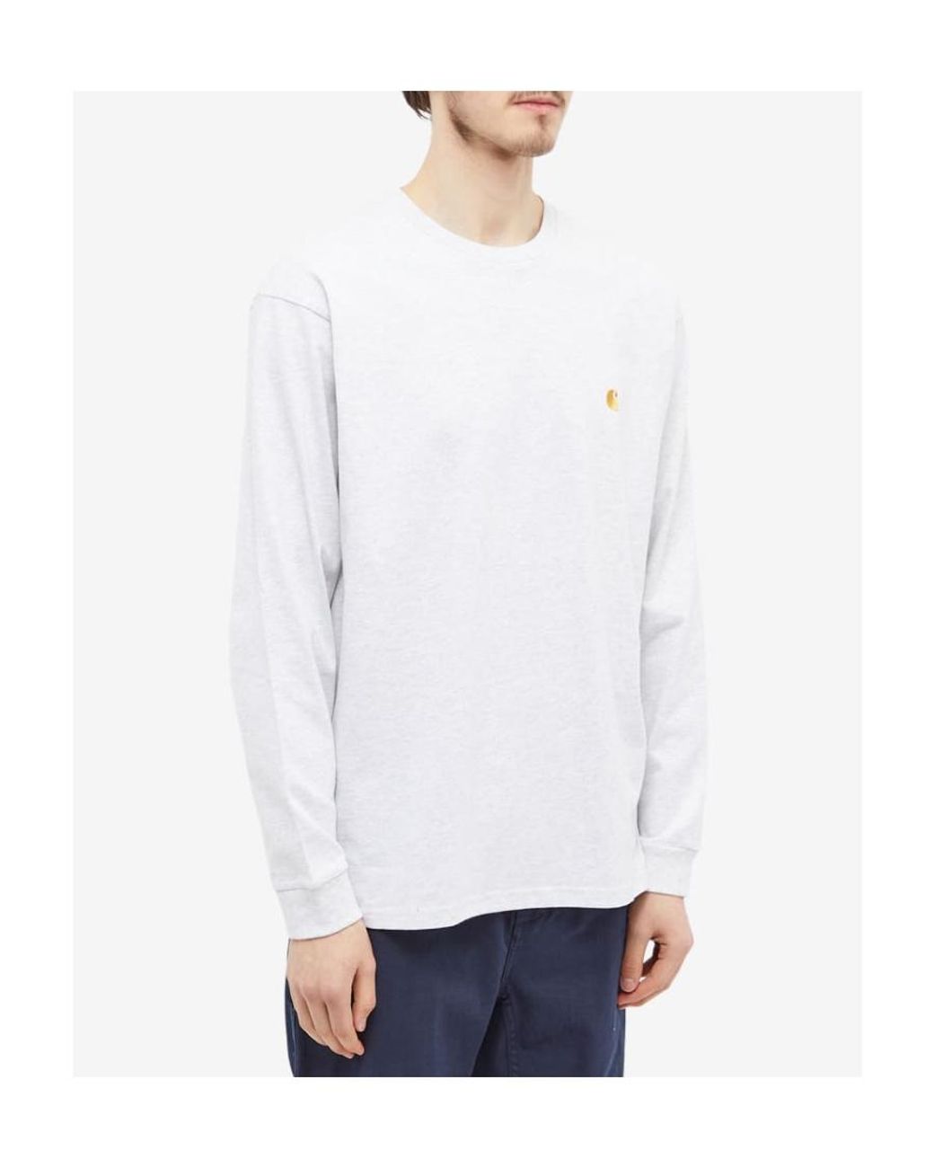 Carhartt White Logo Long-Sleeve T-Shirt for men