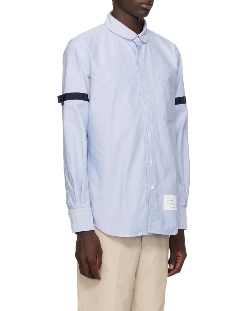Thom Browne Gray Long-Sleeved Buttoned Shirt for men