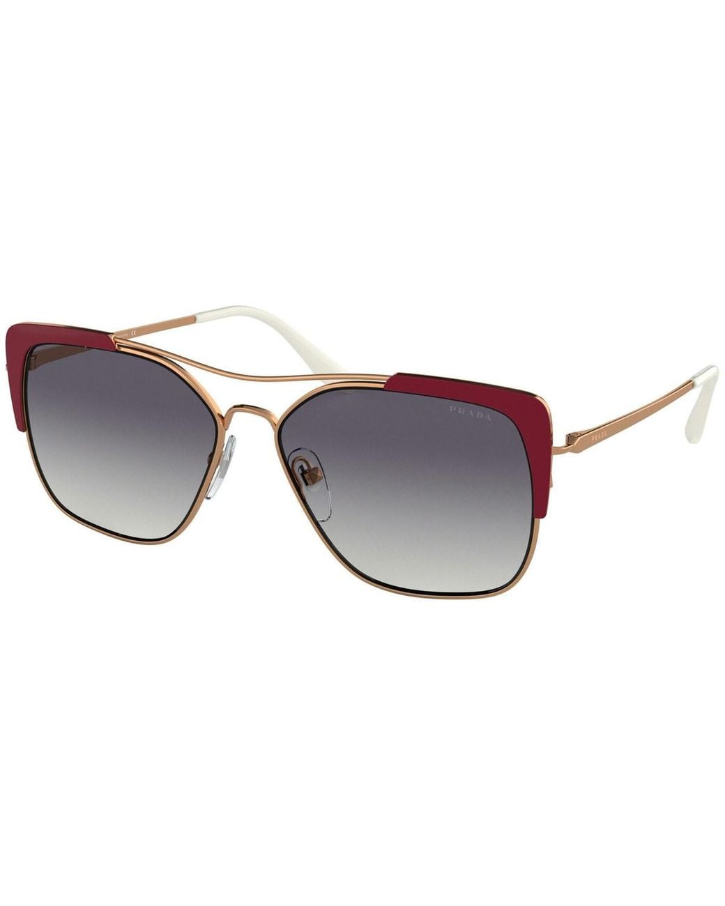 Prada White Logo Gradient Sunglasses