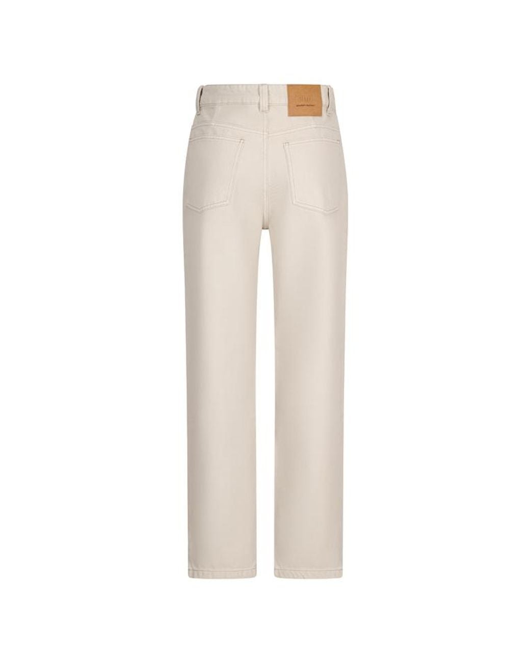 AMI White Logo Patch Jeans