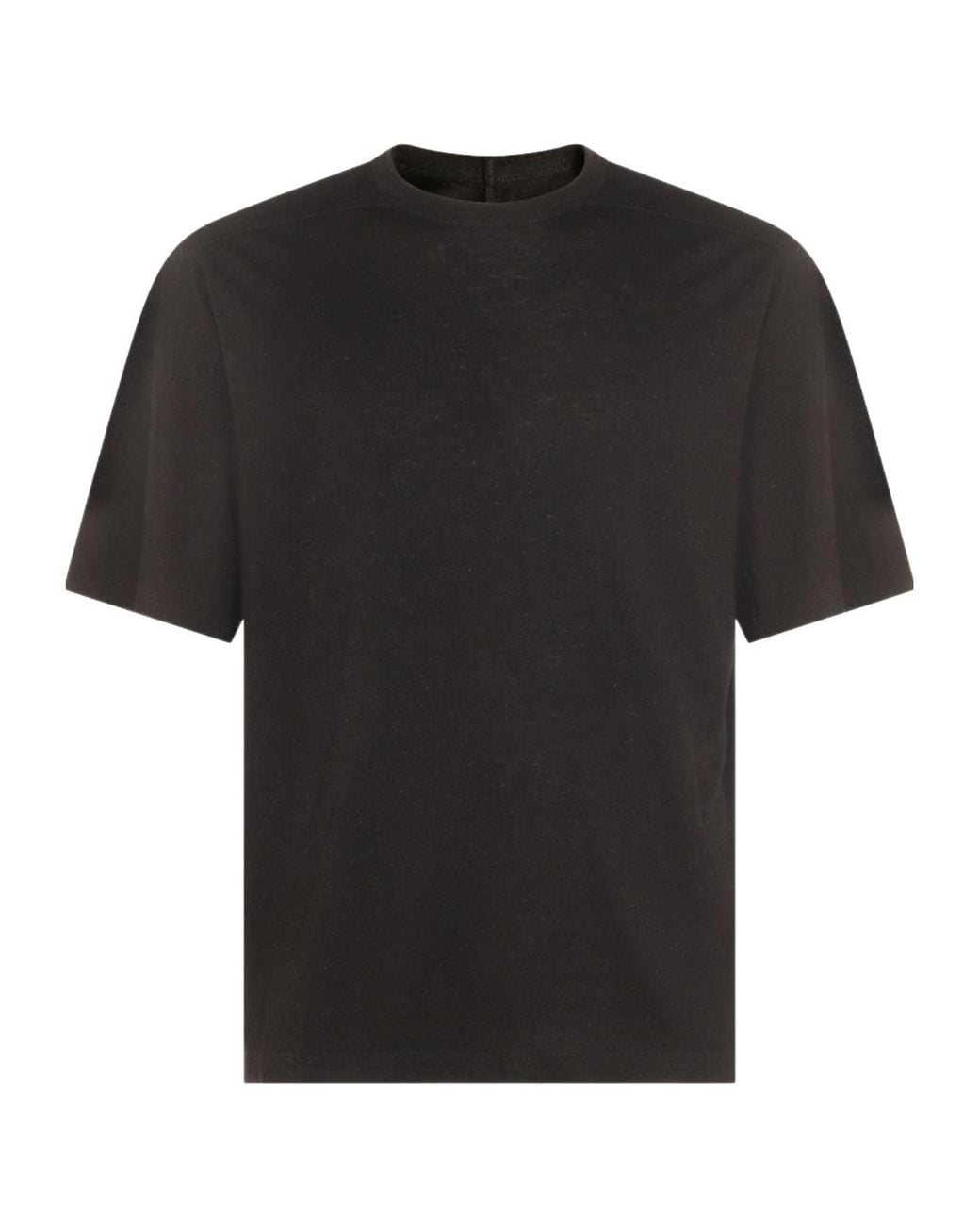Rick Owens Black Short Sleeve Crewneck T-Shirt for men