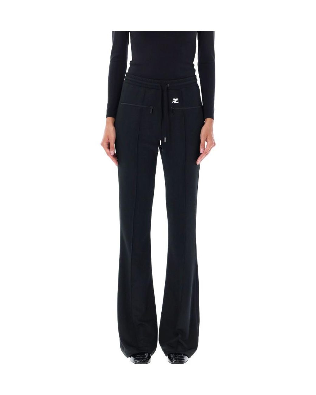 Courreges Black Courrèges Interlock Drawstring Bootcut Pants