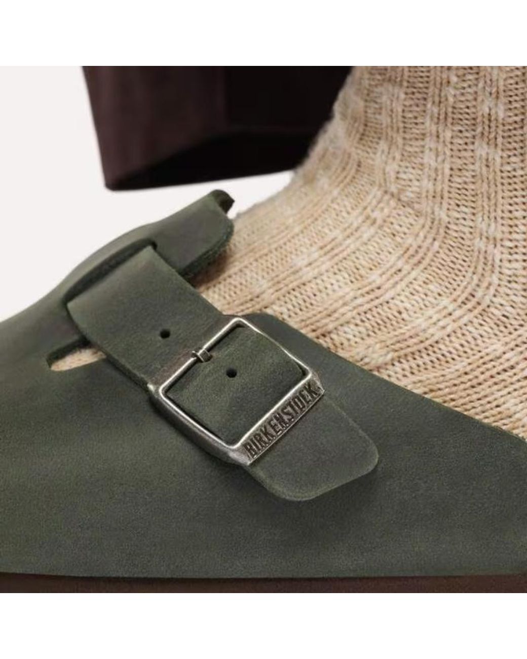 Birkenstock Green Boston Buckled Clogs for men