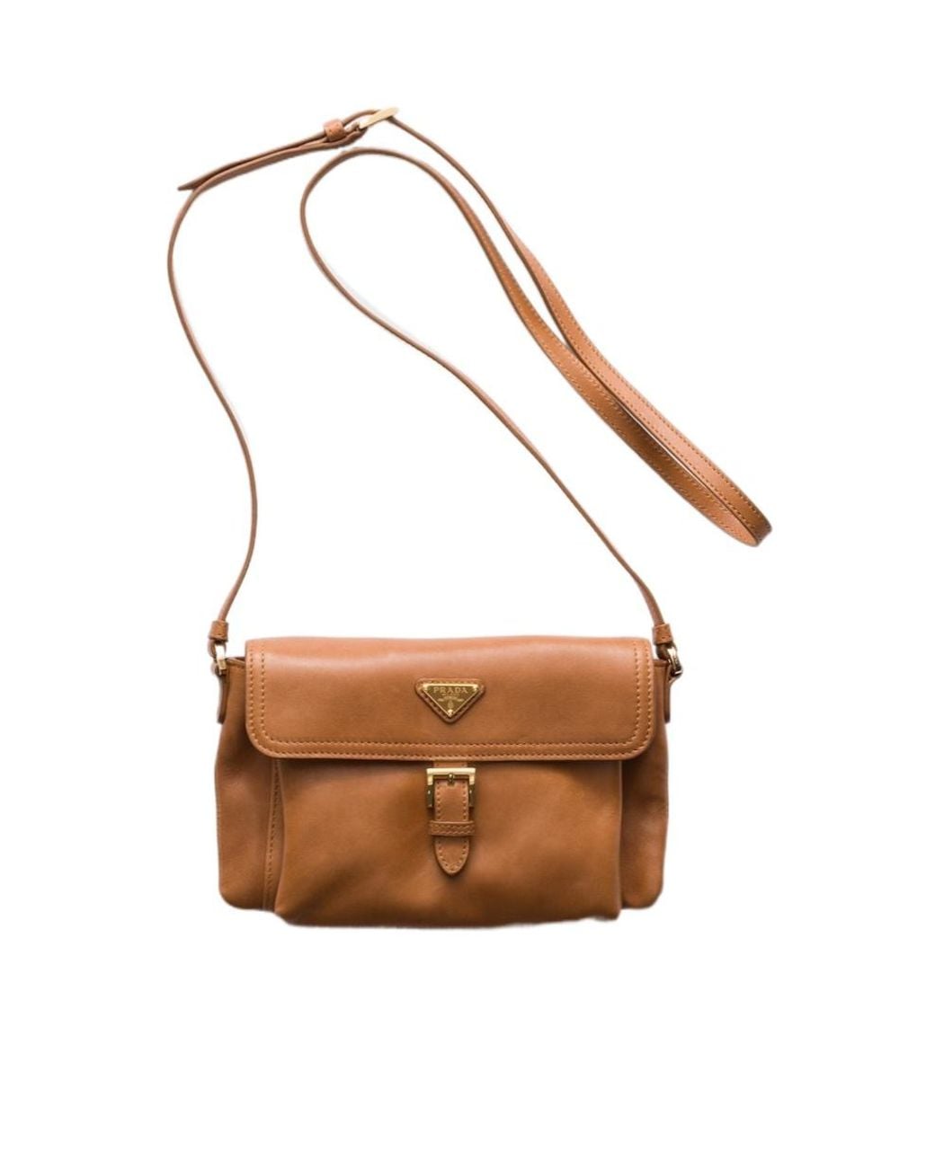 Prada Brown Nappa Leather Smartphone Holder
