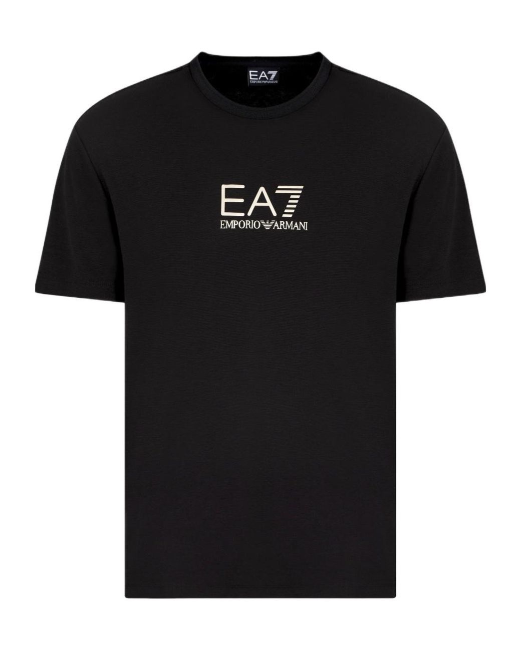 EA7 Black Short-Sleeved T-Shirt for men