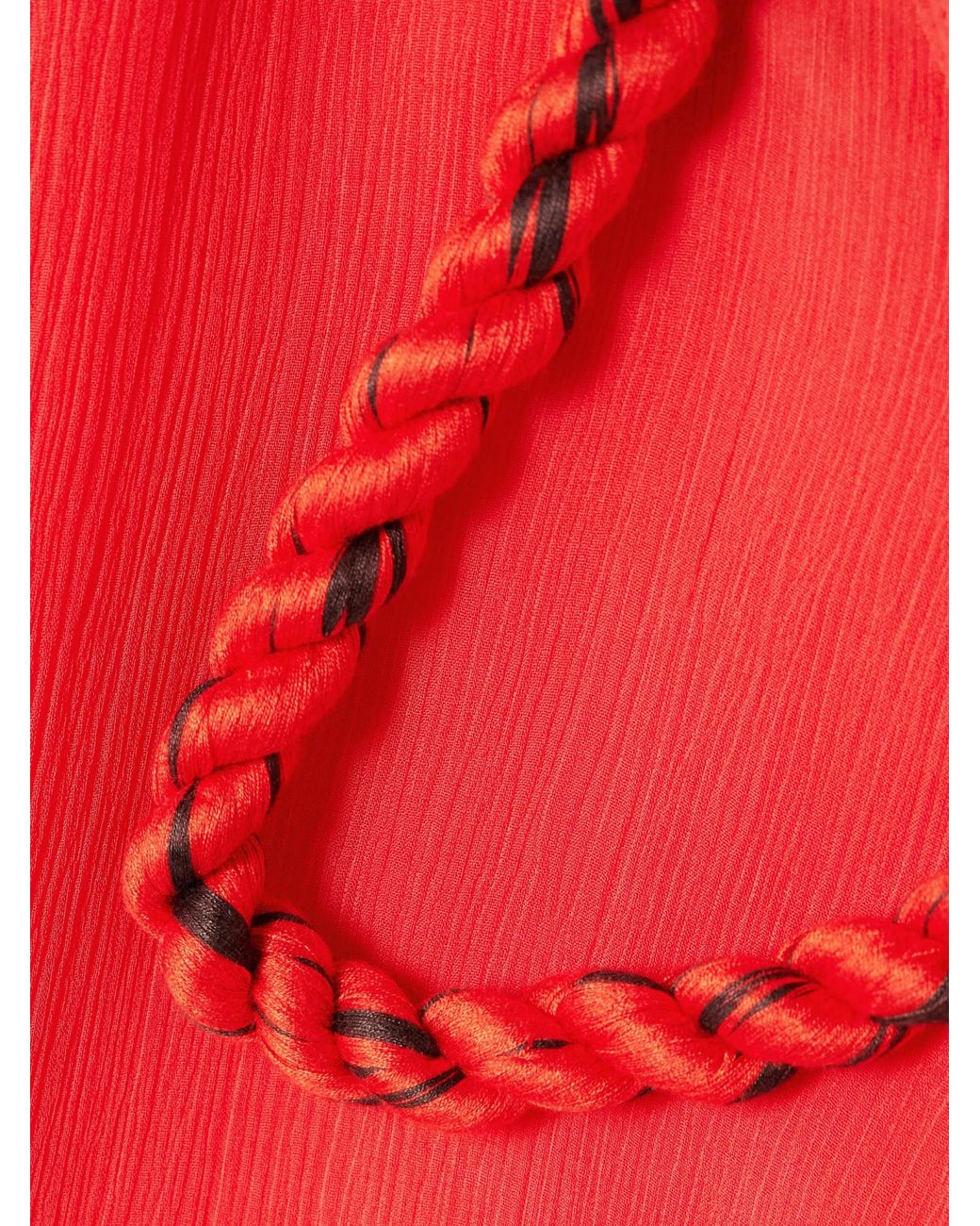 J.W. Anderson Red Tassel-Strap V-Neck Top