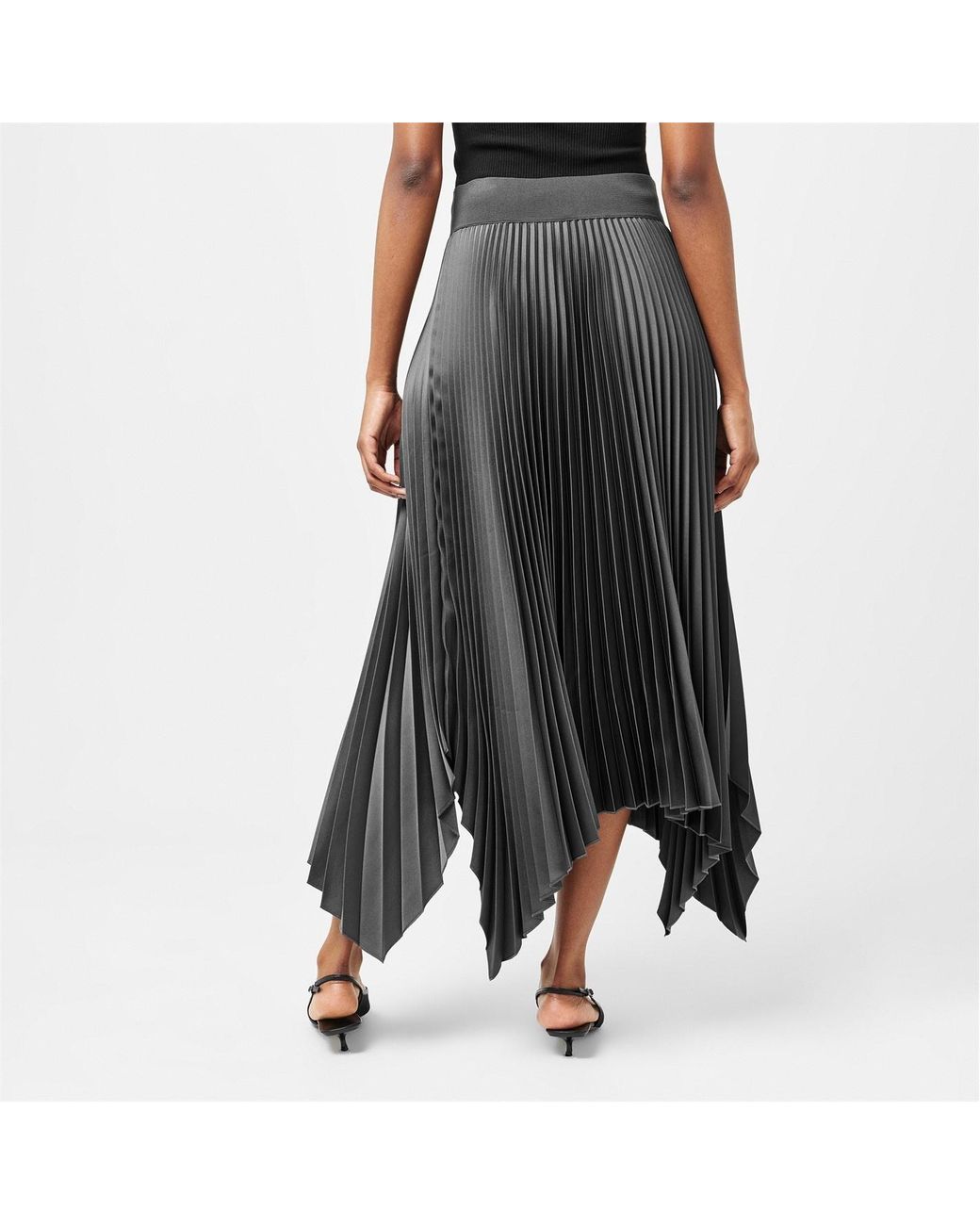 Joseph Black Asymmetrical Hem Skirt