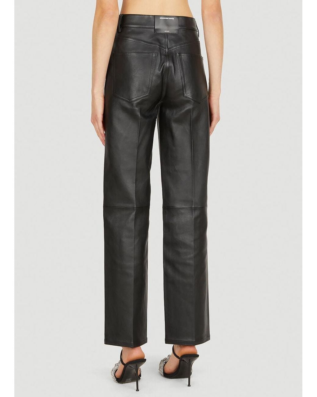 Alexander Wang Black Panelled Straight Leg Pants