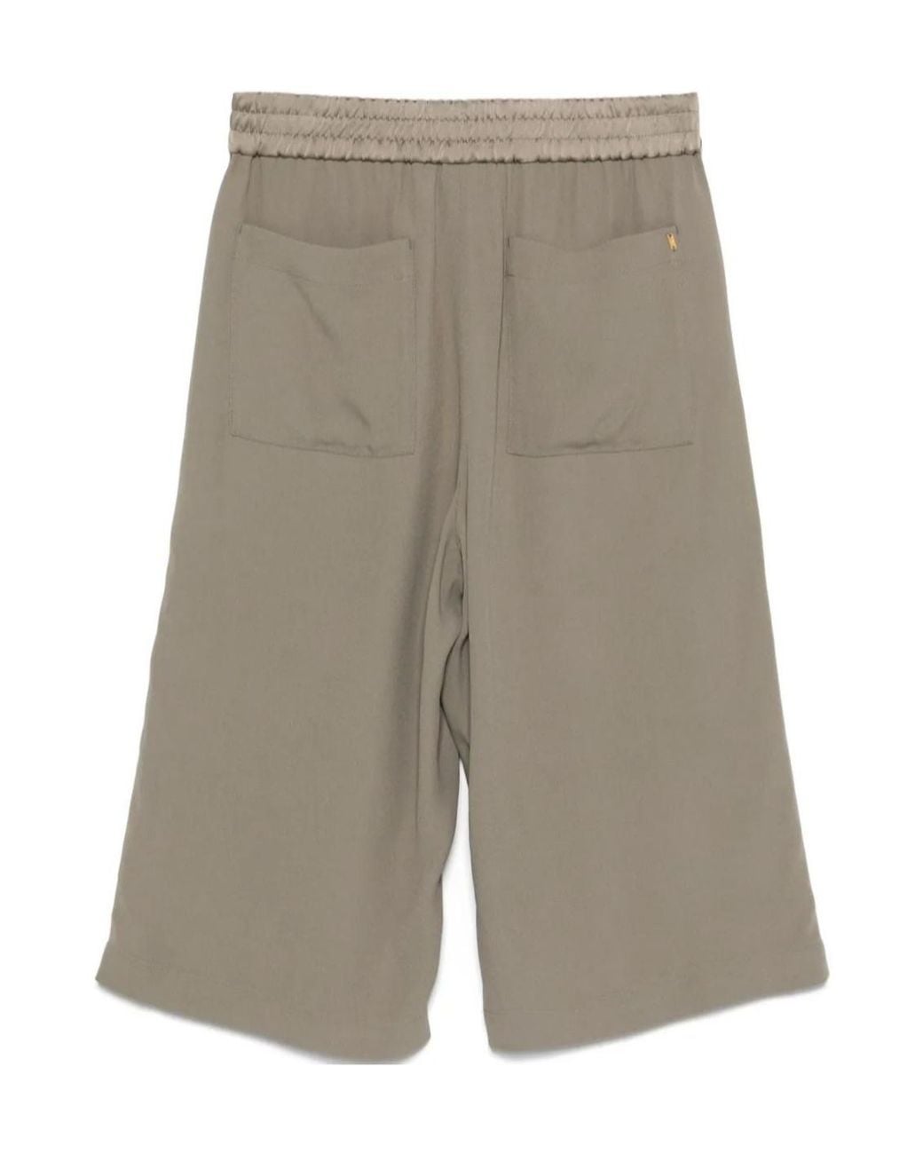 AMI Gray Crepe Shorts