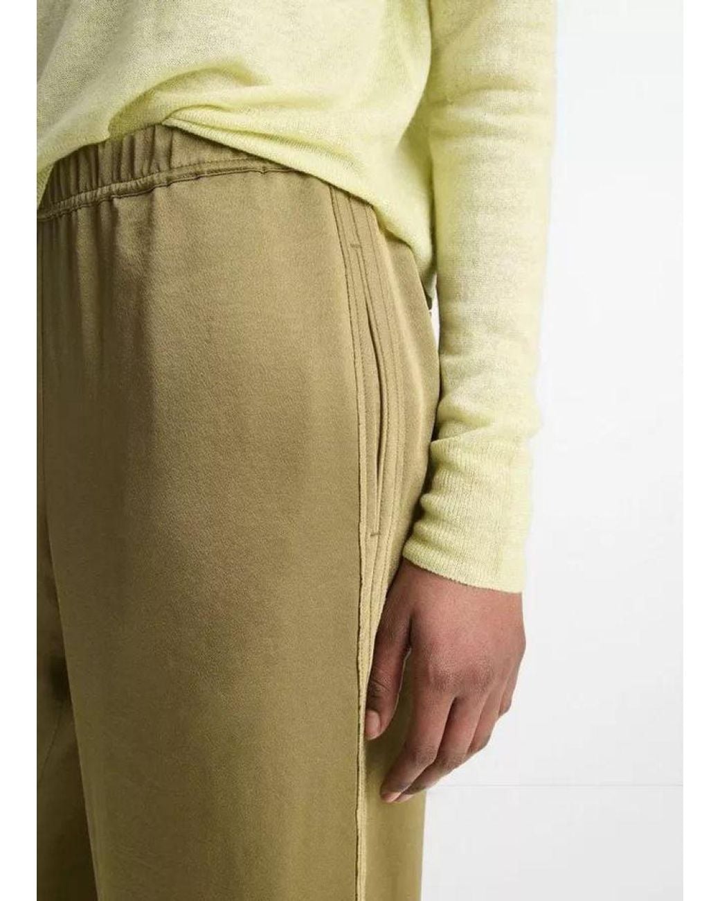 Vince Multicolor Satin-Finish Straight Trousers