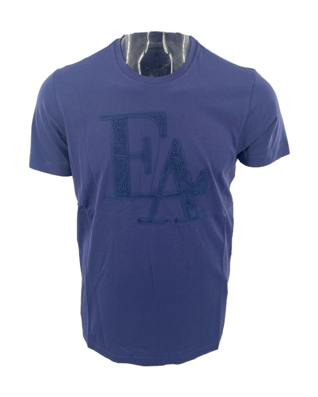 Emporio Armani Blue Ea Round-Neck T-Shirt for men
