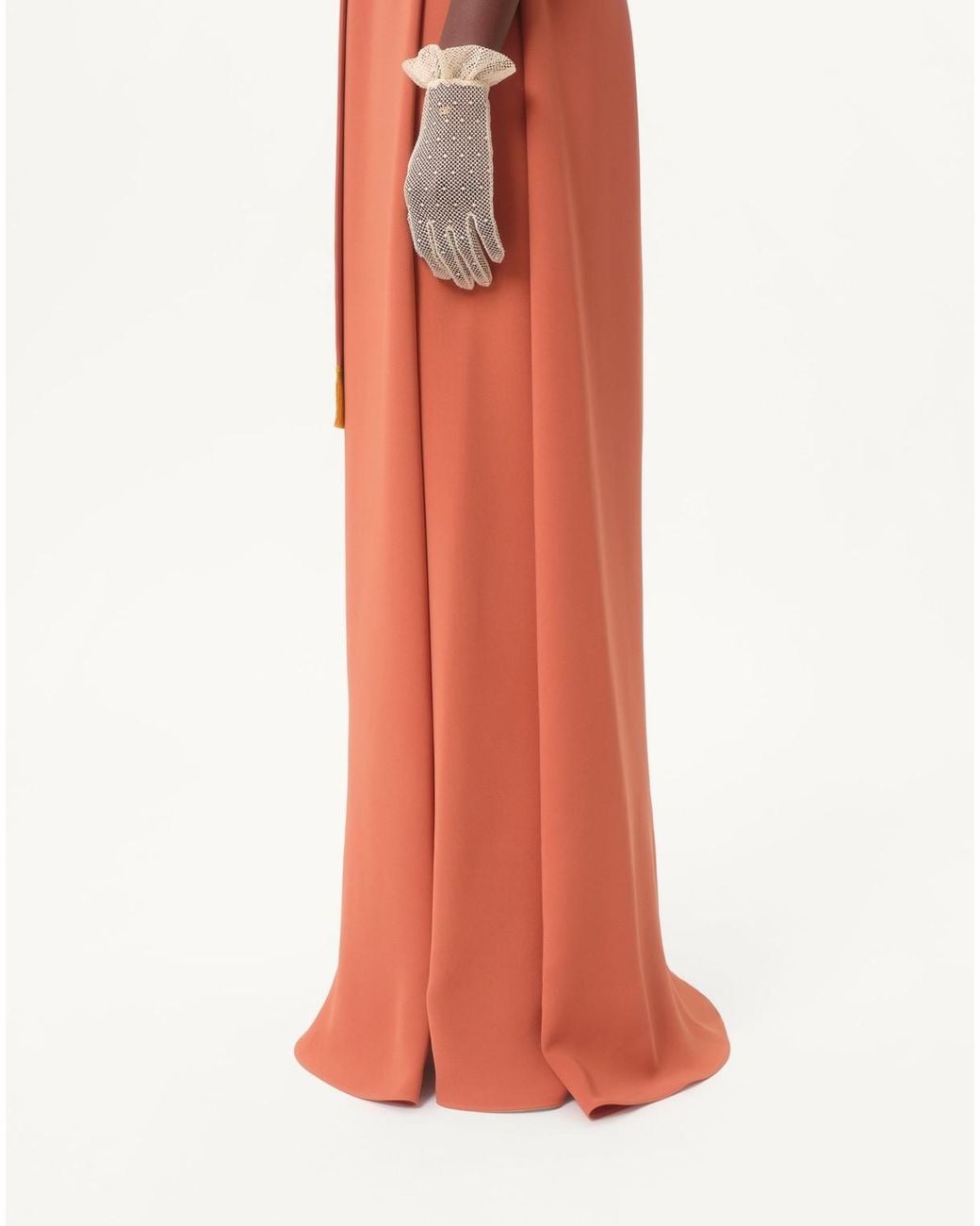 Valentino Orange Short Sleeve Dress